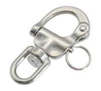 Carabiner Genérico De Rápido, Gancho De Carabiner Naval De Acero Inoxidable | Accesorios De Calibre Con Resorte En , Articulación Giratoria De 360 °, De Spinaker De Plon