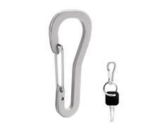 Carabiner Hook - 1.97 Inch Locking Keychain Clip | Stainless Steel Spring Clip - Portable Screw Locking Carabiner Hook For Backpack Camping Hiking Fishing and Daily Key Storage Use
