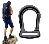 Carabinero para exteriores, gancho de resorte de profesional de 1,5 pulgadas tipo D para fijación rápida, clip de utilidad de alta eficiencia para yoga y diario, larga cola resistente y