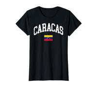 Caracas Ciudad Regalo Caracas, Venezuela Capital De Venezuela Camiseta gráfica económica, Mujer, Negro, XL