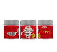 CARACHO Scoville - Lote de 3 copos de chile (50 g, 100 % extremadamente afilados), color blanco