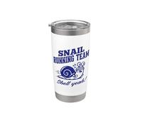 Caracol Correr Team Shell Yeah Funny Cartoon Runner Gráfico Vaso térmico de acero inoxidable de doble pared