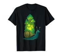 Caracol del Bosque Que Lleva Mini Prado caprichosa Obra de Arte de fantasía Camiseta