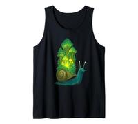 Caracol del Bosque Que Lleva Mini Prado caprichosa Obra de Arte de fantasía Camiseta sin Mangas