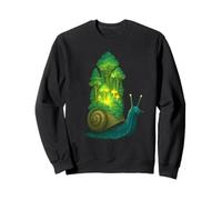 Caracol del Bosque Que Lleva Mini Prado caprichosa Obra de Arte de fantasía Sudadera