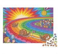 Caracol Derby de Carreras Locura Puzzle De Madera Impermeable DIY Puzzles De 1000 Piezas Regalos para Adultos Colorido Rompecabezas Juegos Educativos
