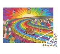 Caracol Derby de Carreras Locura Puzzle De Madera Impermeable Puzzles De 1000 Piezas para Adultos Colorido Rompecabezas para Decoración del Hogar