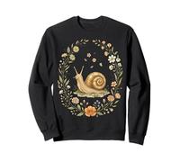 Caracol Estilo Campestre Floral Naturaleza Estética Sudadera