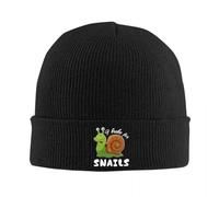 Caracol - I Brake For Snails Gorra de Punto cálida Sombrero de Moda Gorro de Tope Autumno Invierno Outdoor Gorros de Aire Libre para Adultos Unisex