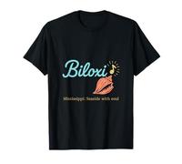 Caracola de Playa Biloxi, diseño costero del Misisipi Camiseta
