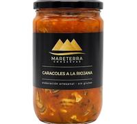 Caracoles en salsa a la Riojana Gourmet.720 g Caracoles guisados con JAMON y algo picantes.Caracoles cocidos.Receta familiar y casera. Regalo original.Producto 100% elaborado en Galicia, España.
