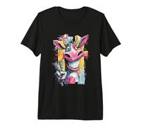 Carácter De Caricatura Vaca Paz Graffiti Pop Carácter Arte Camiseta Premium