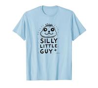 Carácter de Dibujos Animados caprichoso pequeño Tonto Camiseta, Hombre, Azul Bebé, M