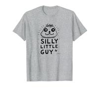 Carácter de Dibujos Animados caprichoso pequeño Tonto Camiseta, Hombre, Gris Jaspeado, XXL