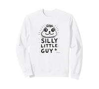 Carácter de Dibujos Animados caprichoso pequeño Tonto Sudadera, Unisex para Adultos, Blanco, L