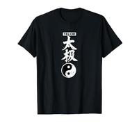 Caracteres Chinos de Tai Chi Camiseta gráfica económica, Hombre, Negro, S