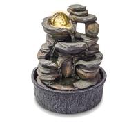 Característica de fuente de agua calmante | Esfera de vidrio giratorio | Mesa...