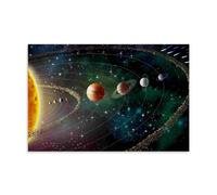 Características and Wonders of The Planets in The Solar System Arte de Pared Impresión de Imagen Moderna Decoración para Habitación Familiar 40 x 60 cm