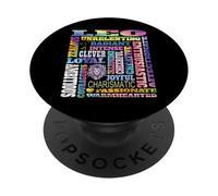 Características del horóscopo del Signo de la astrología del Zodiaco Leo PopSockets PopGrip Adhesivo