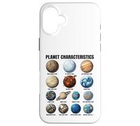 Características del Planeta Gráfico Educativo de Ciencias espaciales Carcasa para iPhone 16 Plus