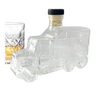 Carafe à alcool - Récipient à spiritueux semi-remorque créatif, élégante carafe à whisky | Bouteille en verre de 37,5 cl avec bouchon décoratif, accessoire de service élégant, anniversaire, maison