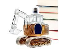 Carafe à Whisky Originale - Distributeur de Liqueur 350ml en Forme de Pelleteuse | Bouteille en Verre Créative | Cadeau Unique pour Papa, Mécaniciens et Constructeurs, Décoration Humoristique