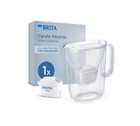 Carafe filtrante BRITA - Estilo Esencial Blanca - Capacidad 2,4L de los cuales 1,4L de agua filtrada - 1 filtro Maxtra Pro Pure performance