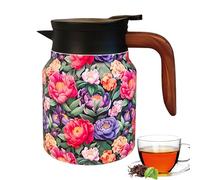 Carafe for Hot Liquids, Floral Teas Kettle, Stainless Steel Tea Kettle