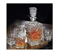 Carafe red Wine Decanter 7 Piece Set 100% Glass Bottle 850ml with Cover