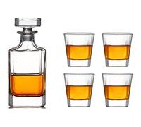 Carafe red Wine Decanter Set and Glasses 768ml Crystal Glass with 4 5-Piece for Home Party Bar