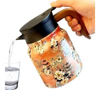 Carafe térmica para bebidas calientes, dispensador de bebidas de 11 x 16,5 cm para , control de temperatura de 33,8 onzas con infusor de té y cubitera para mantener café frío caliente, té, agua