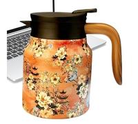 Carafe Thermique Isotherme 1000 Ml En Acier Inoxydable, Cafetière Chaude Et Froide Avec Infuseur À Thé, Distributeur Boissons Chaudes Café Thé Portable Maison Bureau