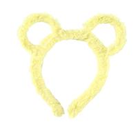 caralin Diadema gruesa de felpa para mujer, con orejas de oso redondas, para maquillaje, bandana para el pelo, aprox. 16 x 18 cm