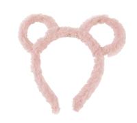 caralin Diadema gruesa de felpa para mujer, diseño de orejas de oso redondas, para el cabello, para el cabello, diámetro de aprox. 16 x 18 cm