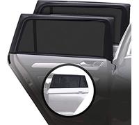 Caramaz Protección Solar para Coche para bebé con protección UV, 2 Unidades, Negro, Cobertura sin Huecos, Talla XL