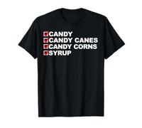 Caramelo, bastón de Caramelo, maíz Dulce y Jarabe Camiseta