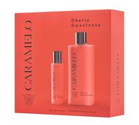 CARAMELO - Cherry Sweetness Estuche Regalo 100 + 30 ml, Colonia Mujer, Pack 2, Perfume Formato Spray, Eau de Toilette Natural y Femenina, Aroma Cítrico Floral Ambarado, Fragancia Fresca, Elegante