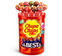 Caramelo Chupa Chups Original sabores Variados, Caramelo con palo de papel, Tamaño original, Apto para veganos, sin gluten, es completamente apto para celíacos, Contiene 1 caja de 200 unidades