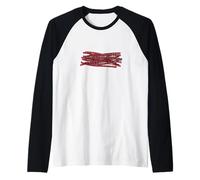 Caramelo clásico de Regaliz Rojo Camiseta Manga Raglan