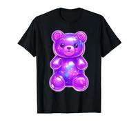 Caramelo de Oso de Goma púrpura Lindo Camiseta gráfica económica, Hombre, Negro, L