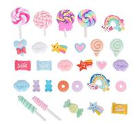 Caramelo De Simulación, Juego De Dulces De Caramelo Kawaii, 29 Piezas, Juego De Dulces De Simulación, Suministros De Adornos, Decoración De Plástico DIY Para Teléfono, Tienda, Tablón De Anuncios