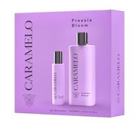 CARAMELO - Freesia Bloom Estuche Regalo 100 + 30 ml, Colonia Mujer, Pack 2, Perfume Formato Spray, Eau de Toilette Natural y Femenina, Aroma Frutal Amaderado, Fragancia Fresca, Elegante
