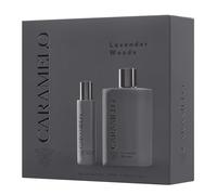 CARAMELO - Lavender Woods Estuche Regalo 100 + 30 ml, Colonia Hombre, Pack 2, Perfume Formato Spray, Eau de Toilette Natural y Masculina, Aroma Amaderado Especiado, Fragancia Fresca, Elegante