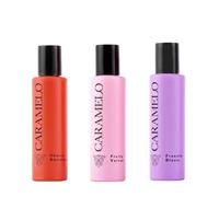 CARAMELO - Promoción 3 x 30 ml, Fruity Velvet + Freesia Bloom + Cherry Sweetness, Colonia Mujer, Pack 3 Productos, Perfume Formato Spray, Eau de Toilette Natural y Femenina, Fragancia Fresca