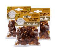 Caramelos. 11 Sabores con 25% Miel Española y Extracto de Plantas. Caramelos Miel - Premium, 100% Naturales, Suaves para la Garganta. Elaborados en España. (3x100gr. Canela)