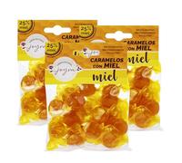 Caramelos. 11 Sabores con 25% Miel Española y Extracto de Plantas. Caramelos Premium, 100% Naturales, Suaves para la Garganta. Elaborados en España. (3x100gr. Miel)