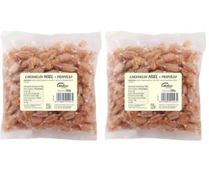 Caramelos Cerdán - Caramelo con 20% de Miel Pura y Propóleo| Bolsa de 150 Uds | Caramelo Duro Sin Gluten ni Alérgenos ni Conservantes ni Aromas ni Colorantes Artificiales - Medio Kilo (Paquete de 2)