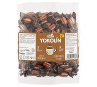 Caramelos Cerdán - Caramelo sin Azúcar Yokolín Sabor Café-Nata con Vitamina C | Bolsa de 150 Uds - 500grs | Caramelo Duro Sin Gluten ni Alérgenos | Ideal para Fiestas, Eventos y Cumpleaños