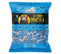 Caramelos Cerdán - Caramelos El Conde Drácula | Caramelo Duro Sin Gluten ni Alérgenos | Ideal para Fiestas, Eventos y Cumpleaños (Frambuesa 500g)