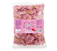 Caramelos Cerdán - Caramelos Sin Azúcar con Forma de Corazón Love | Sabor Cereza | Caramelo Sin Gluten ni Alérgenos | Ideal para San Valentín, Fiestas, y Cumpleaños | Bolsa de 500 grs